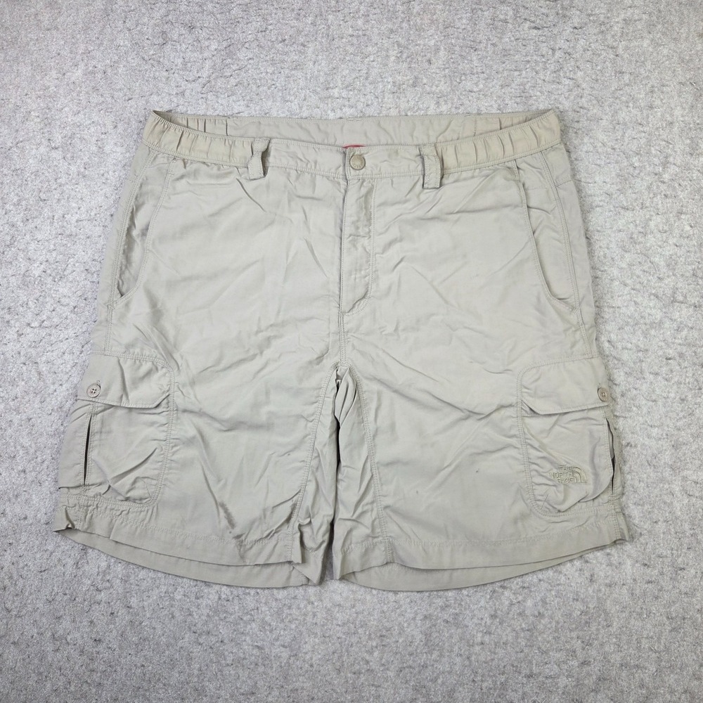 The North Face Shorts Mens L 38 Beige Ripstop Cargo Hiking Fishing Camp Gorpcore